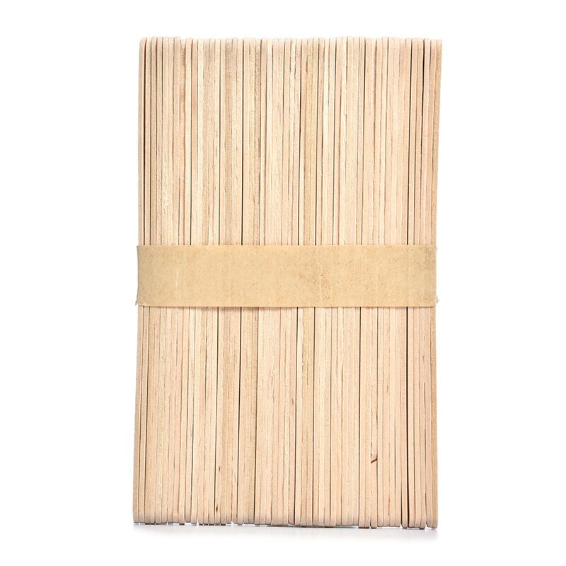 50Pcs Wooden Popsicle Stick Kids Hand Crafts Art Ice Cream Lolly Cake DIY Making Funny Ice Cream Stick