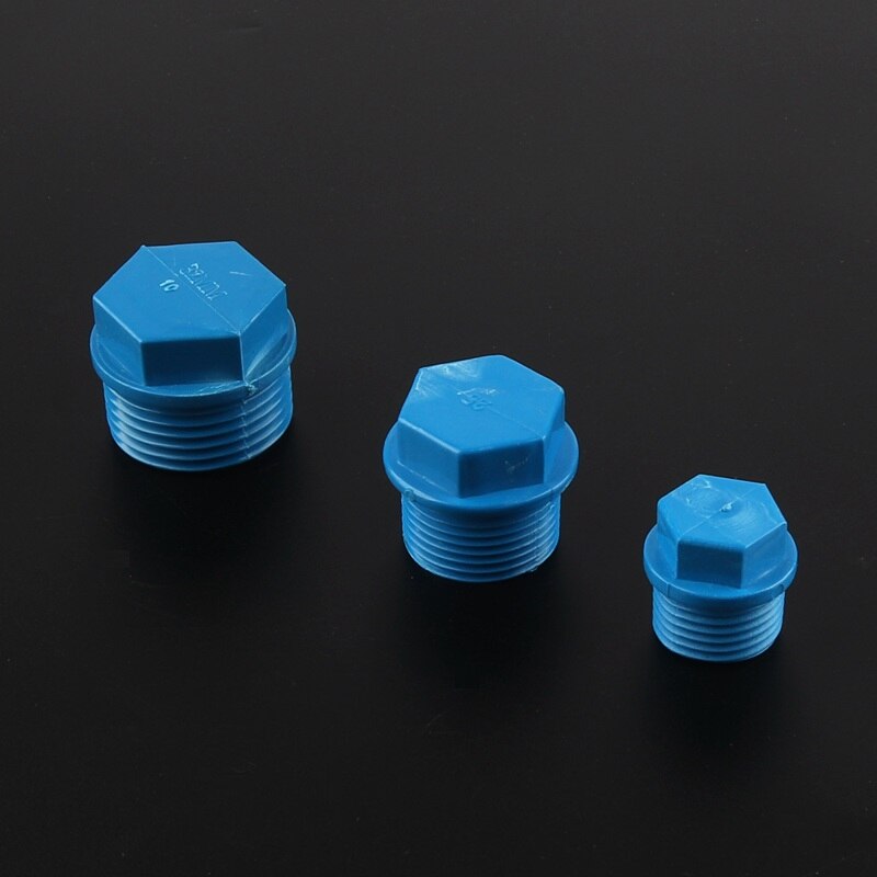 30pcs PVC Male Thread Connector 1/2"3/4"1" PVC End Cap Plug for Garden Irrigation Stop Water Fittings