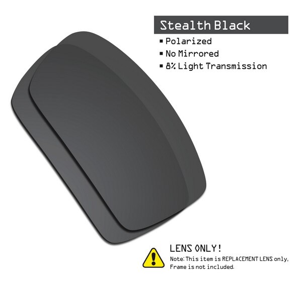SmartVLT Polarized Replacement Lenses for Oakley Gascan Sunglasses - Multiple Options: Stealth Black