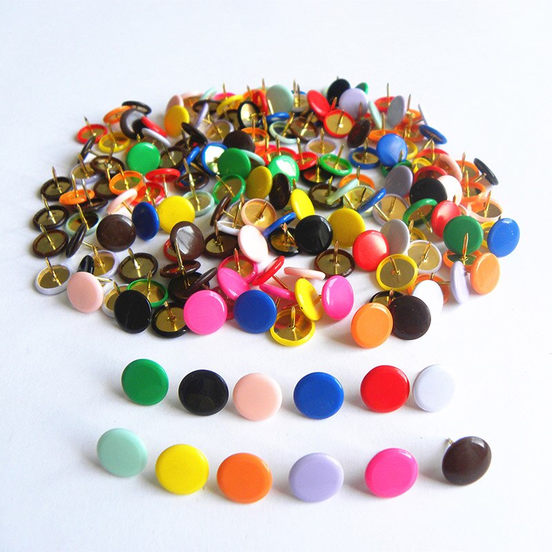 100Pcs Home Office Drawing Pins Pushpin Thumbtack Cork Board Push Pin Photo Wall Map Markers Mixed Color