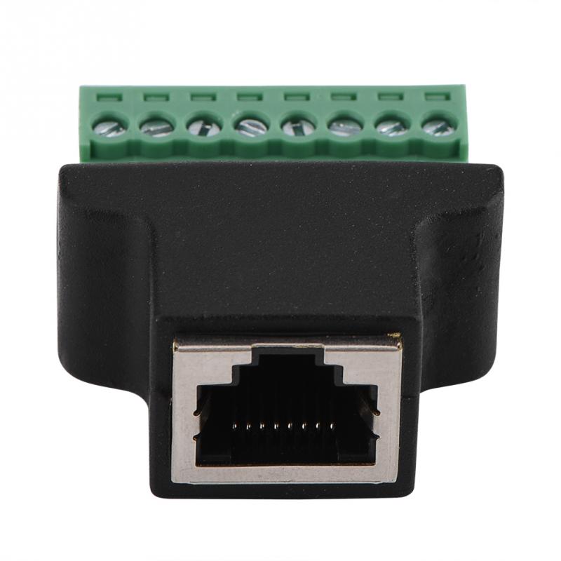DVR Ethernet Connector RJ45 Female Jack to 8 Pin Screw Terminal