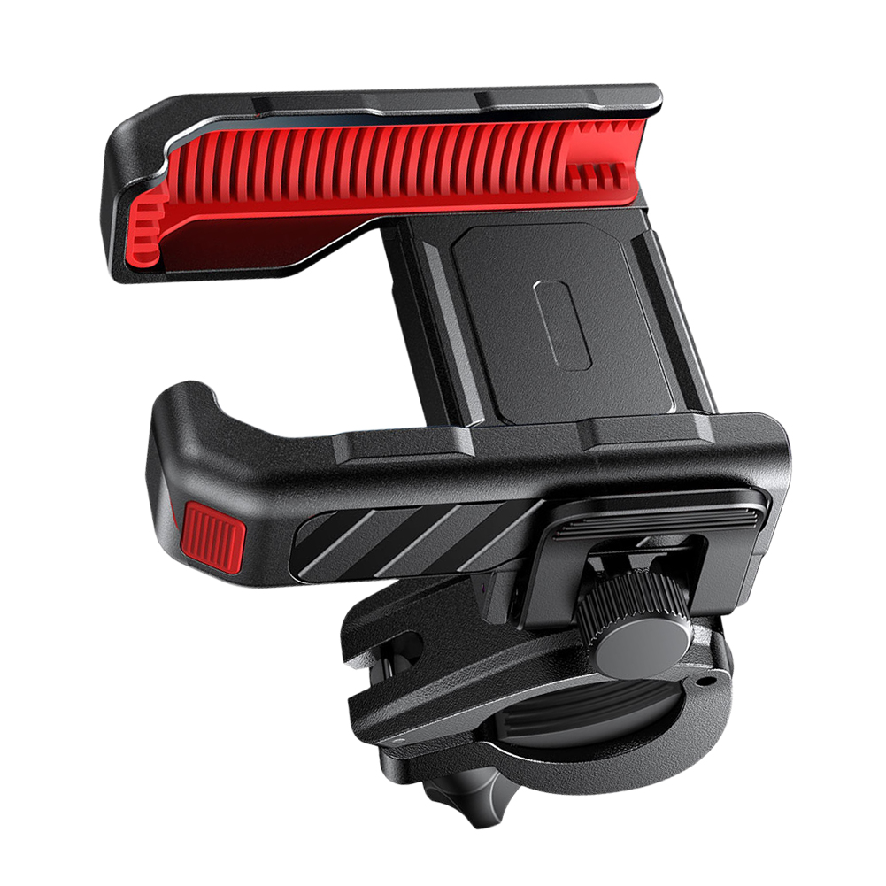 Metalen fietstelefoonondersteuning Schokbestendige fietstelefoonhouder 360 graden aanpassing Fietstelefoonondersteuning voor mobiele telefoon 4,7-7 inch