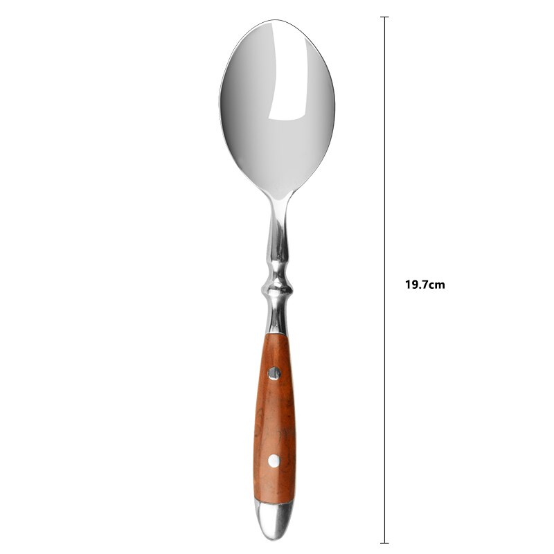 Cutlery Set Stainless Steel Western Tableware Knife Fork Spoon Dinnerware Set Flatware Kitchenware Kitchen Gadget Sets: Dinner spoon