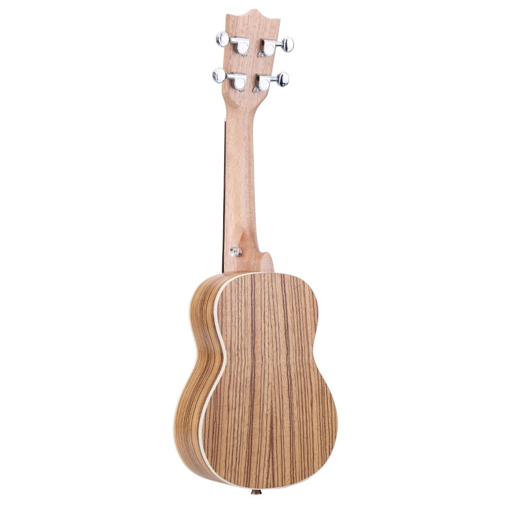 ammoon 21" Ukulele Acoustic Ukelele Zebrawood 15 Fret 4 String Ukulele 21" Musical Stringed Instrument