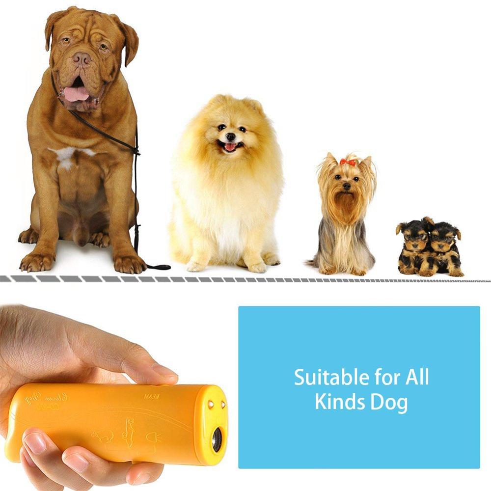 Haustier Hund Repeller Anti Bellen Stopp Borke Ausbildung Gerät Trainer LED Ultraschall 3 in 1 Anti Bellen Ultraschall Ohne Batterie