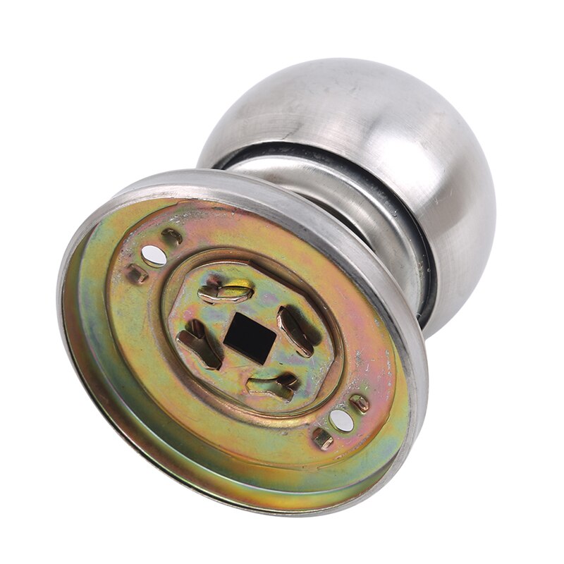 Stainless Steel Lock Round Ball Door Knobs Rotation Lock Knobset Handle Entrance Lock With Keys Bedrooms Supplies