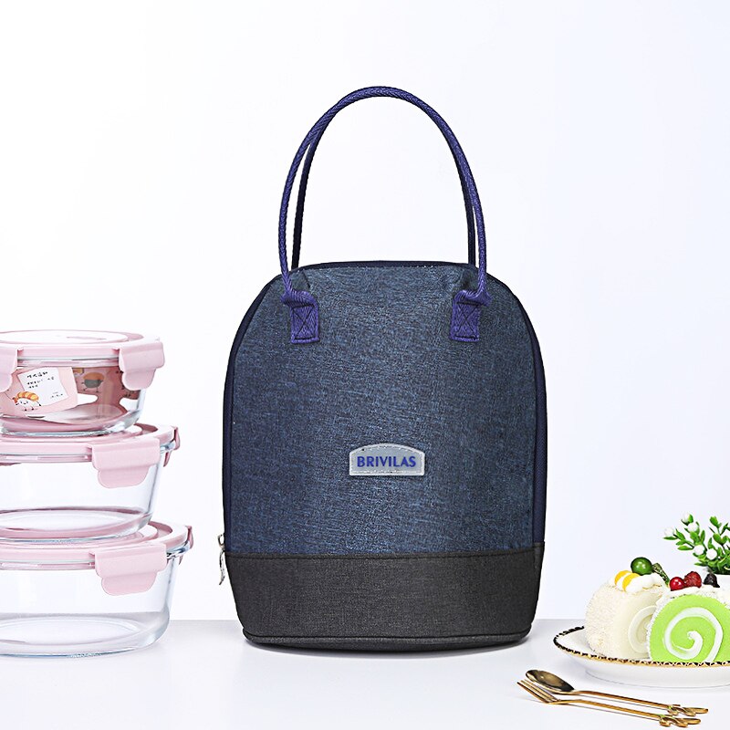 Grote Capaciteit Cilinder Lunch Tas Vrouwen Thermische Geïsoleerde Lunch Box Tote Koeler Handtas Mannen Draagbare Waterdichte Bento Pouch