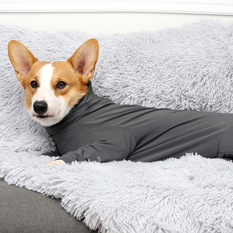 Hund Overall Operative Schutz Lange Ärmel Bodysuit Pet Home Tragen Pyjamas Bequem Kostüm Für Medium Large Hunde Overalls