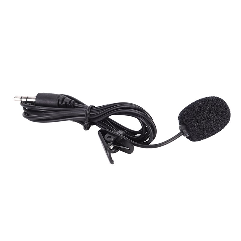 Koele Stijl Mini 3.5Mm Handsfree Mic Microfoon Clip Op Lavalier Revers Voor Pc Laptop Black