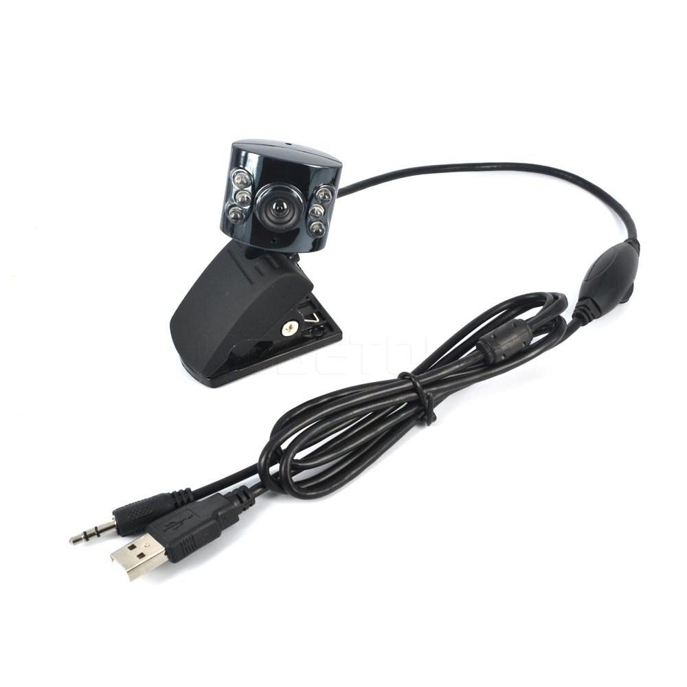 kebidu 30.0 Mega Pixel USB 2.0 Camera Webcam 6 Led Light Dimmer 30M HD Web With Mic Microphone for PC Computer Laptop Desktop