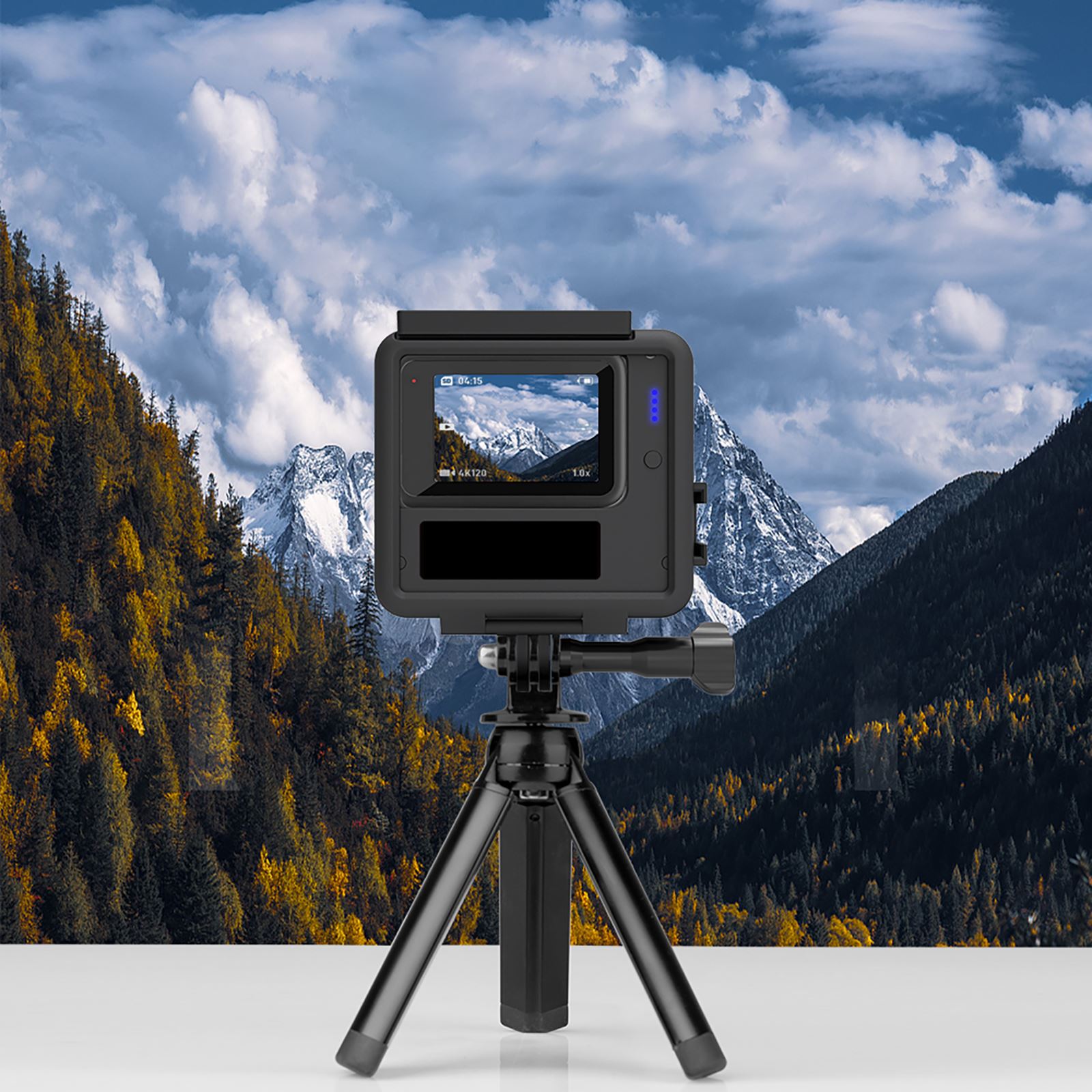 Camera Power Accessoire Met Beschermende Frame Fit Voor Sheingka Gopro Hero 9/10-Zwart