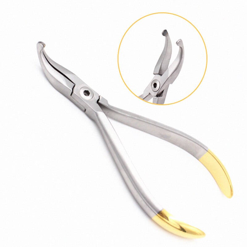 Pince dentaire incurvée, tête droite, tête incurvée, pince de dentiste en acier inoxydable, outils orthodontiques, produit