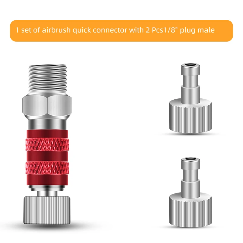 Air Brush Quick Release Coupling Adapter Airbrush Adjustment Control Valve Quick Disconnect Fit 1/8"Tool for Airbrush Sprayer: green