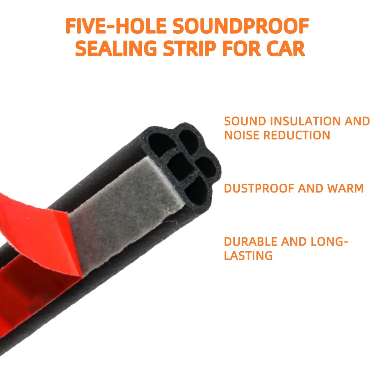Soundproof Waterproof Double Weatherstrip Rubber Sealing Layer Insulation Auto Door Sealant Protector protection Sealing