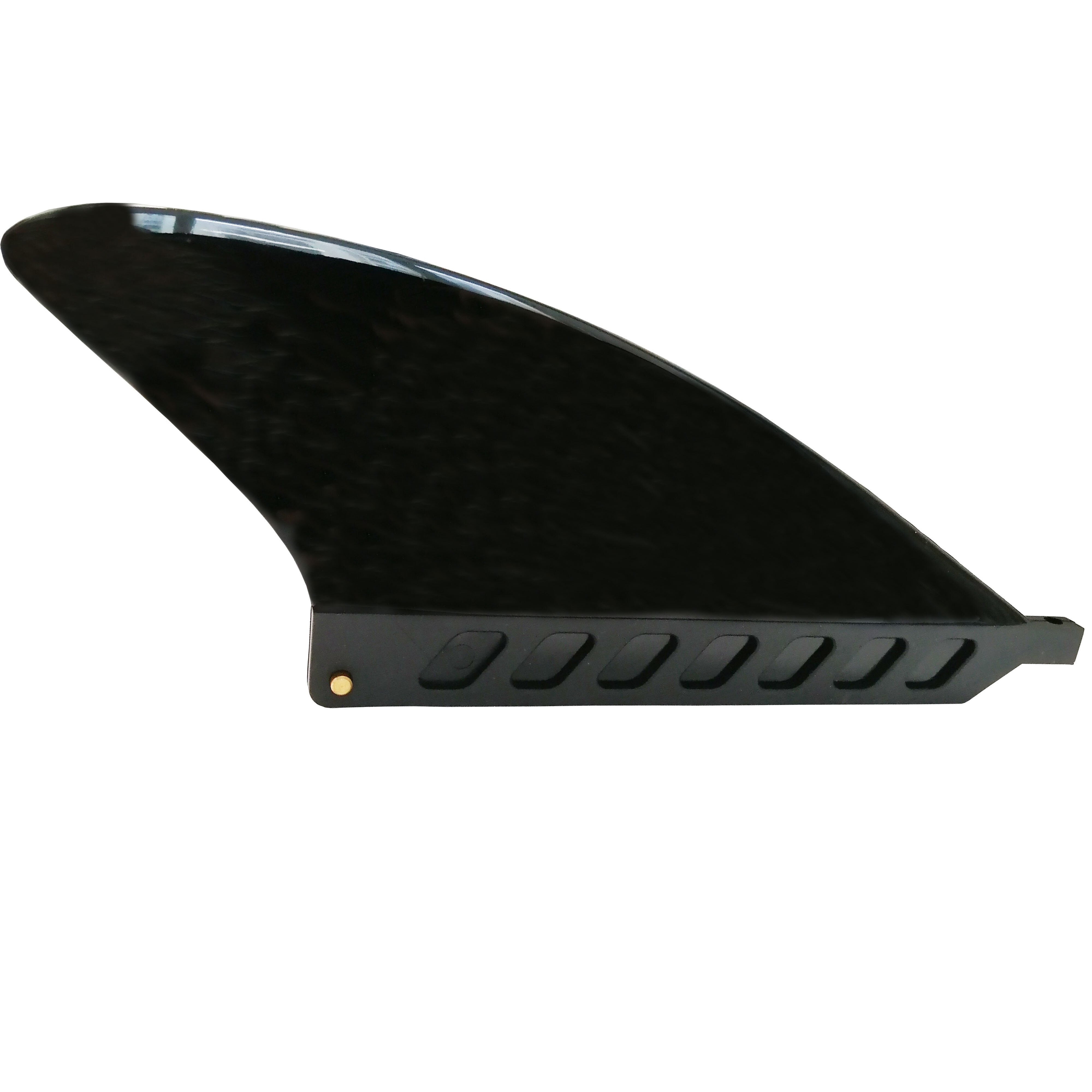 Aileron de sécurité noir souple de 3 pouces, aileron central flexible avec vis pour planche de surf gonflable pour AirSUP de rivière: Default Title