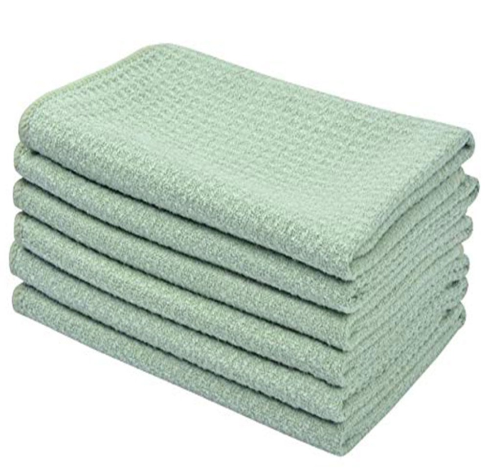 Sinland mikrofiber makeupfjerner klud vaffelvæv ansigtsrengøring ansigt håndklæde klud kropsklude 13 tommer  x 13 tommer 6 pakke