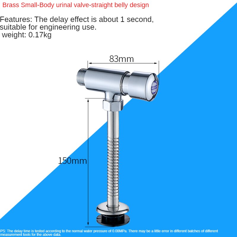 Brass Concealed Urinal Valve Urinal Flush Valve Delay Shower Valve Switch Flush Valve Antique Brass Faucet Water-tap Outdoor: Brass 170g