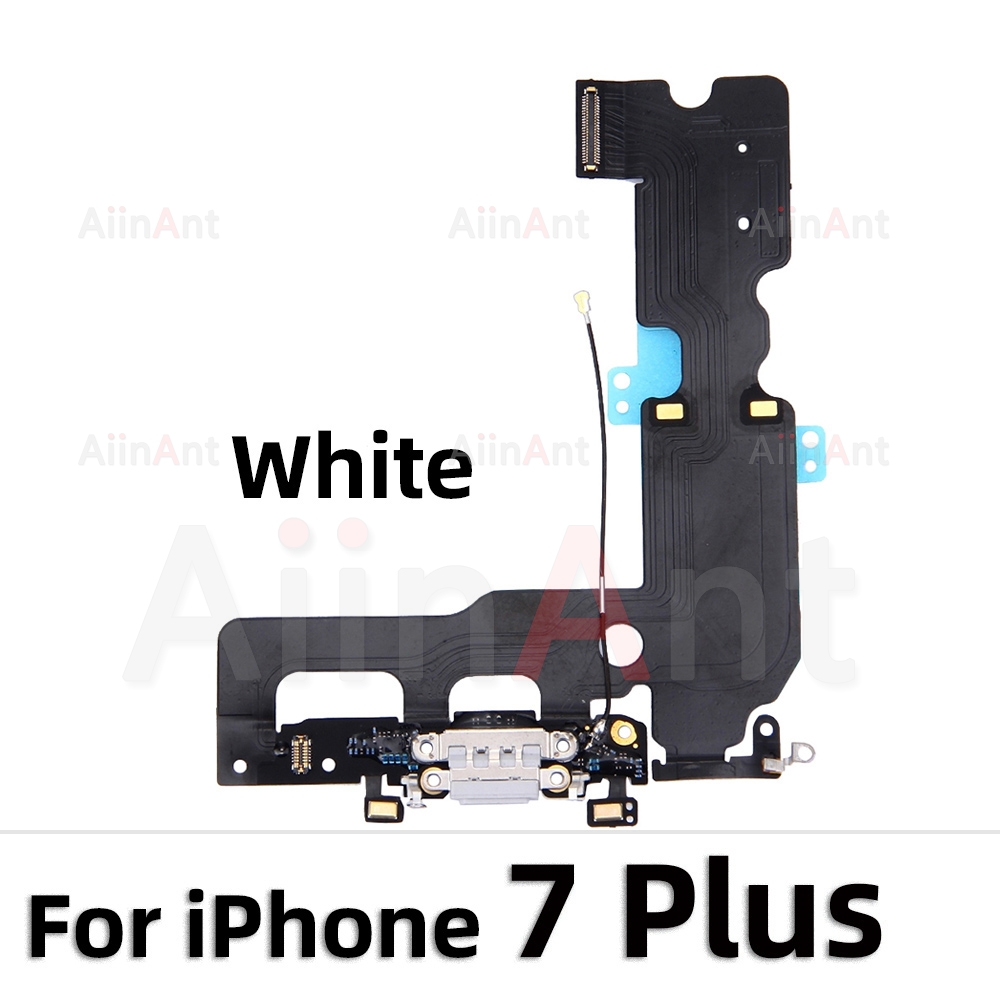 Bodem Usb Charger Port Flex Kabel Voor Iphone X Xs Max Xr 7 8 Plus 7G 8G Dock Opladen Connector Microfoon Flex: 7Plus White