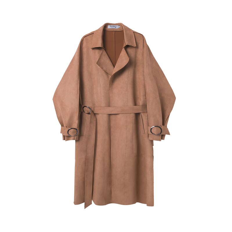 Coupe-vent style anglais manches chauve-souris pour hommes, coupe-vent en daim, coupe-vent ample, trench,: M