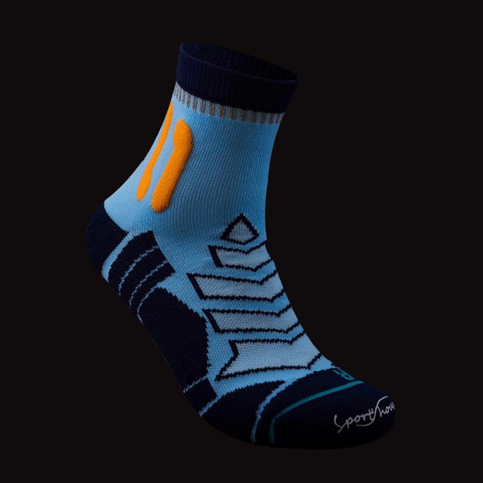 beruf Männer Baumwolle Socken Mittel Rohr umkehren Mauszeiger Feuchtigkeit Absorption Wicking Atmungs Sprint Socken Schock Absorption: Blau