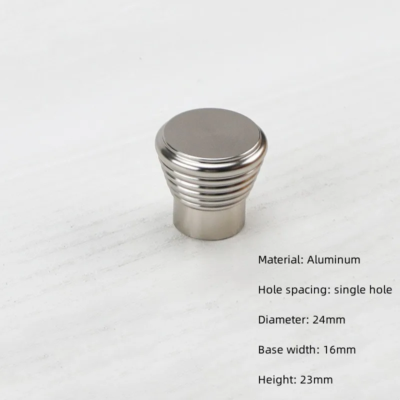 Manija de un solo orificio de aluminio plateado, cajón de armario moderno, perilla redonda, muebles de armario de cocina, manija de puerta pequeña, decoración del hogar: Naranja