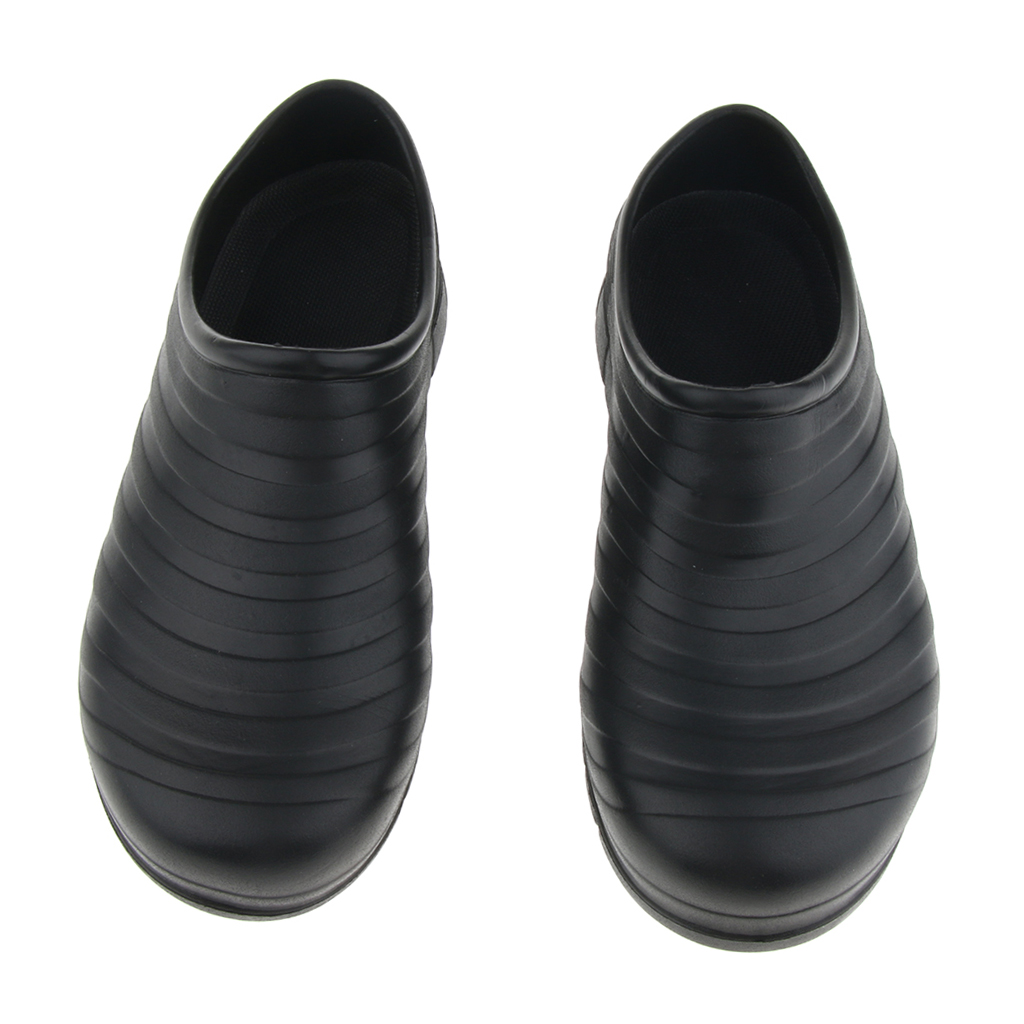 Zapatos de trabajo de enfermera para mujer, calzado antideslizante para Chef, cocina, Hospital, zapatos de trabajo de seguridad, blanco y negro: Black 38 as describ