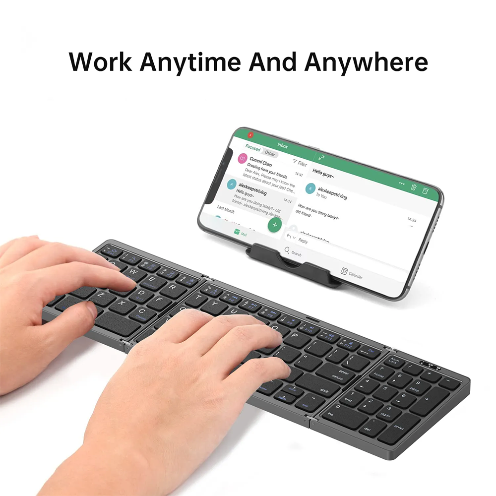 Opvouwbaar draadloos Bluetooth-toetsenbord Oplaadbaar opvouwbaar toetsenbord voor iPad Mobiele tablet Notebook Office Mini Draadloos toetsenbord