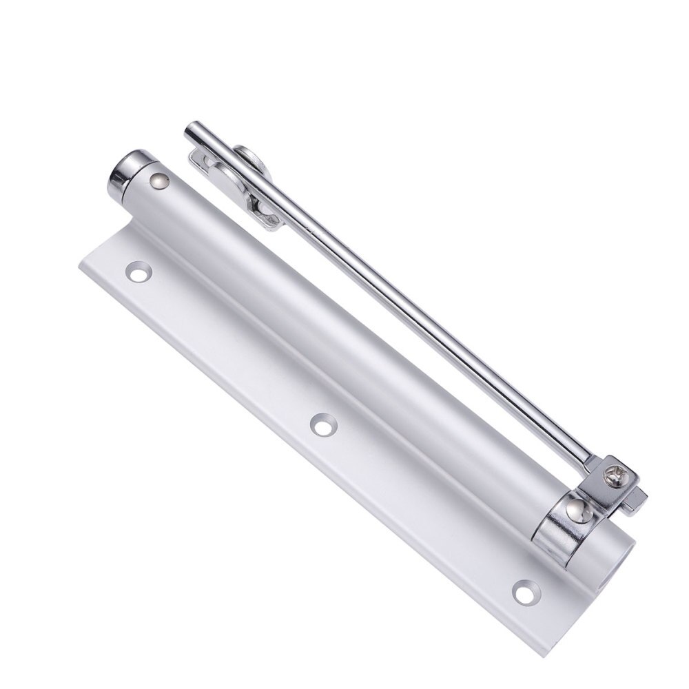 1Pc 35KG Automatic Door Closer Home Use Concealed Door Spring Hinge Buffer Free Punching Automatic Door Closer Device (Ivory Whi: As Shown 2