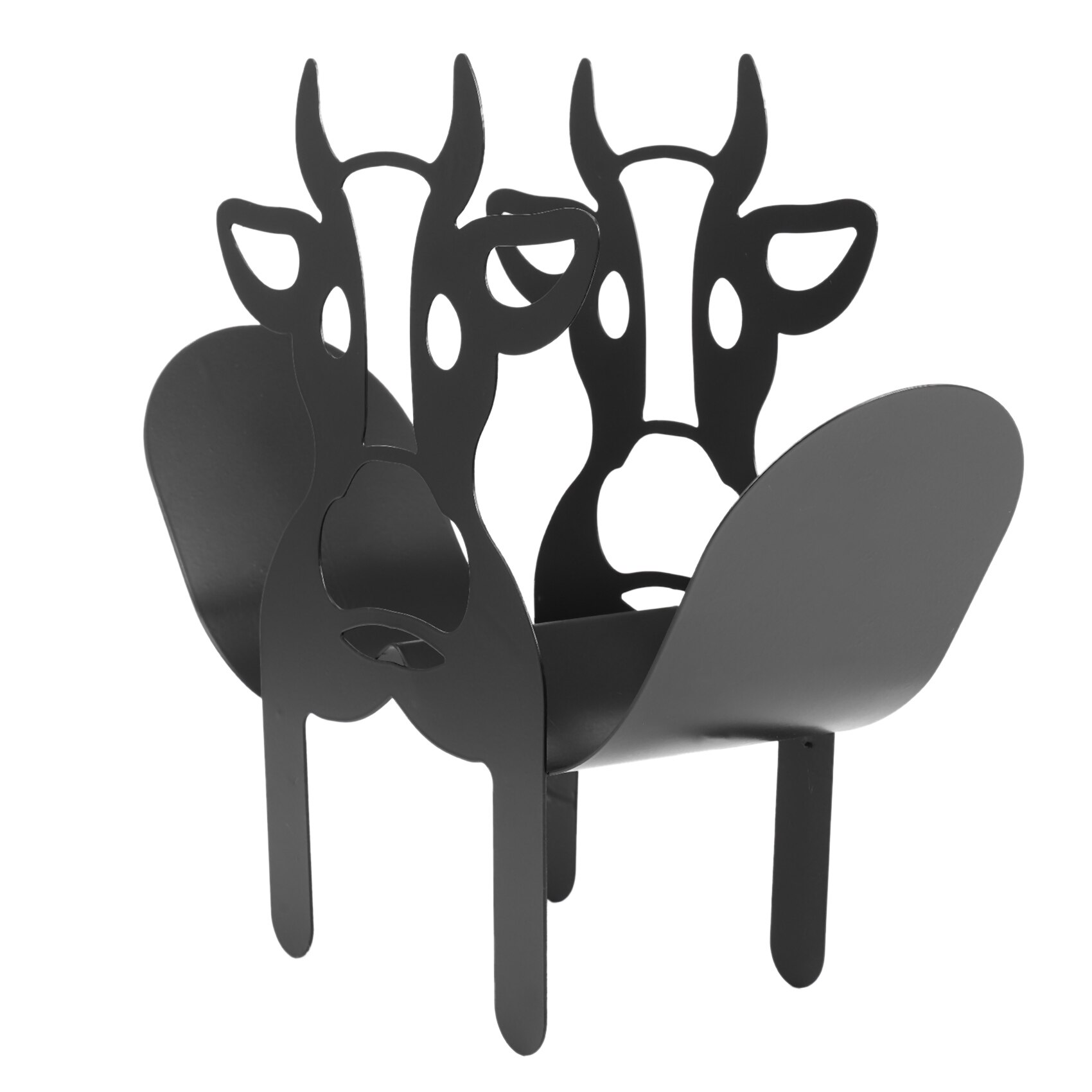 Porte-rouleau de papier toilette en vache noire, stockage de mouchoirs de salle de bain autonome,