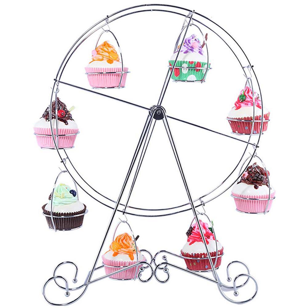 Soporte de Metal para cupcakes, Noria, de cumpleaños, boda, estante de exhibición, novedad, 80%,