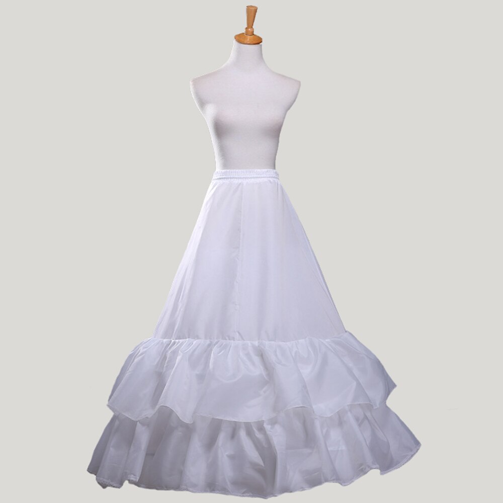 Enaguas De Mujer 1M Long Wedding Petticoats Skirt Slip Underskirt Ruffles 2 Hoops Jupon Crinolines can can para vestido de novia