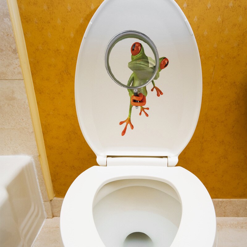 Grappige Kikker Wc Sticker Groene Kikker Muurstickers Waterdichte Badkamer Wc Sticker Home Decor