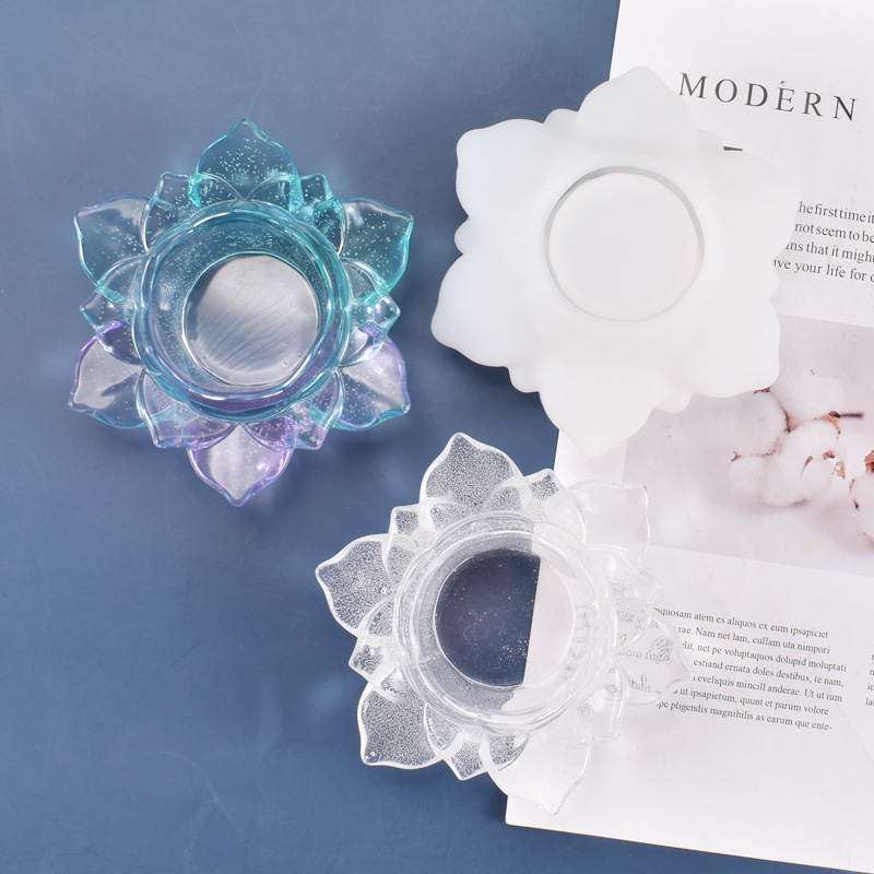 Moule porte-bougie en Silicone, en résine époxy, pour bricolage, en argile, en béton