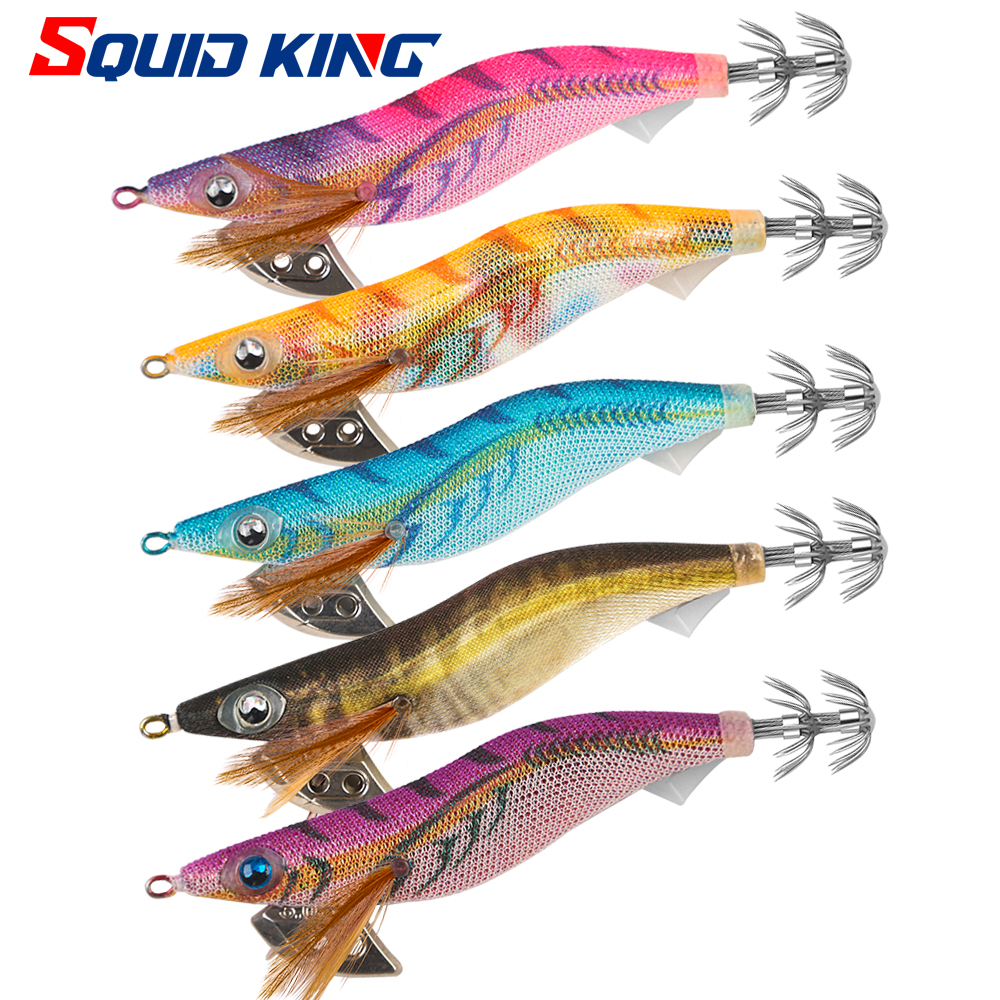 Isca de lula SQUID KING 3.0 # Lula gancho madeira camarão iscas gabaritos choco isca simulação realista silicone polvo isca