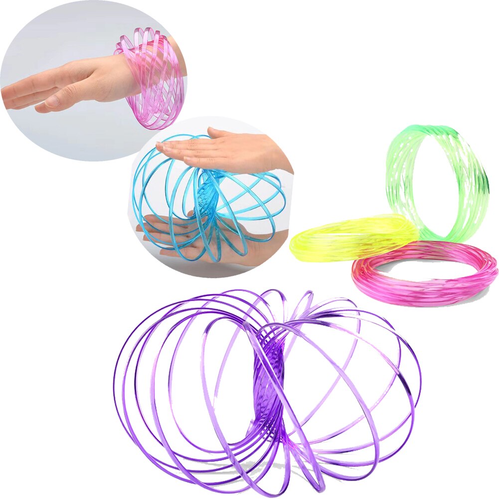 Excerise Interactive Fluid 3D Kinetic Bangle Plastic Toy Stress Relieve Decompression Magic Bracelet Flow Ring