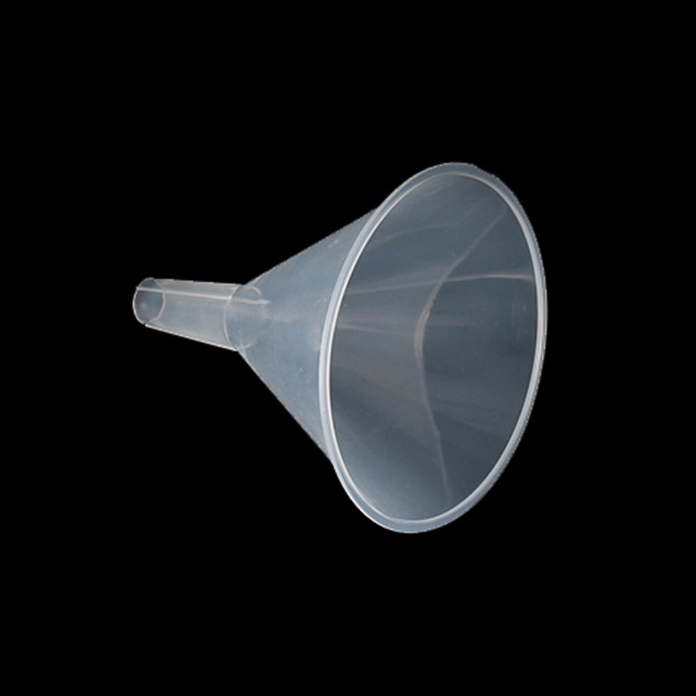 Embudos de plástico de 120mm, botella vacía de llenado de aceite esencial líquido de Perfume, embudo de embalaje, suministros de análisis de laboratorio, 10 piezas