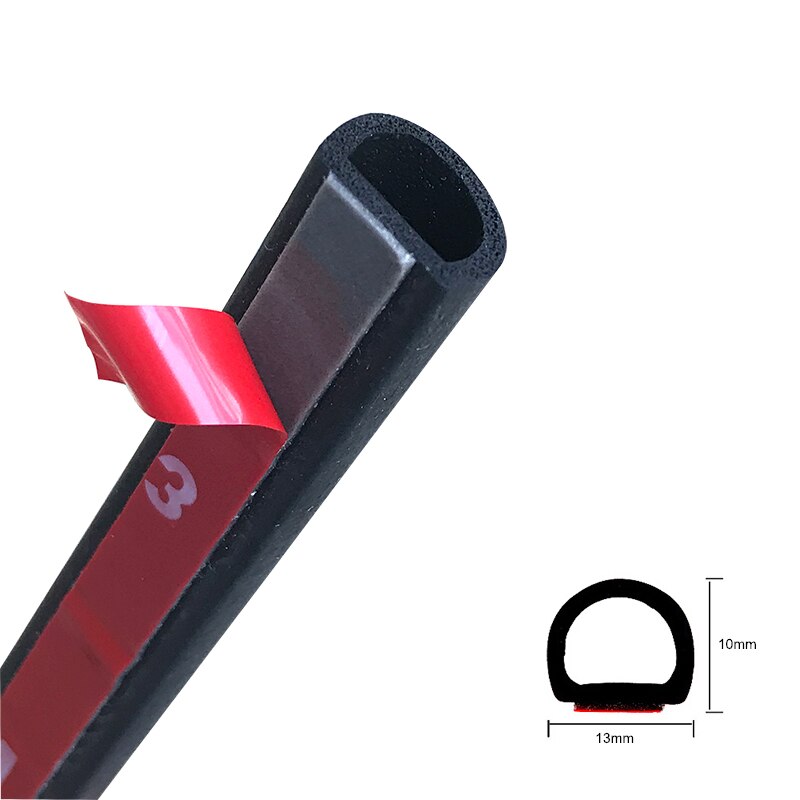 5m Self Adhesive Automotive Rubber Seal Strip for Car Window Door Engine Cover Car Door Seal Edge Trim Noise Insulation: Big D type