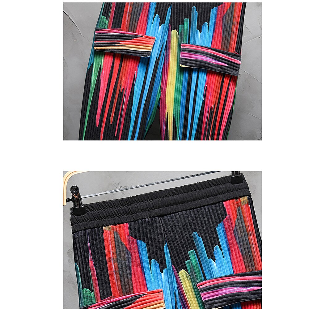 Street sommer herre fargerike fritidsbukser belte svarte tynne bukser herrebukser elastisk midje slim fit menn utendørs bukser