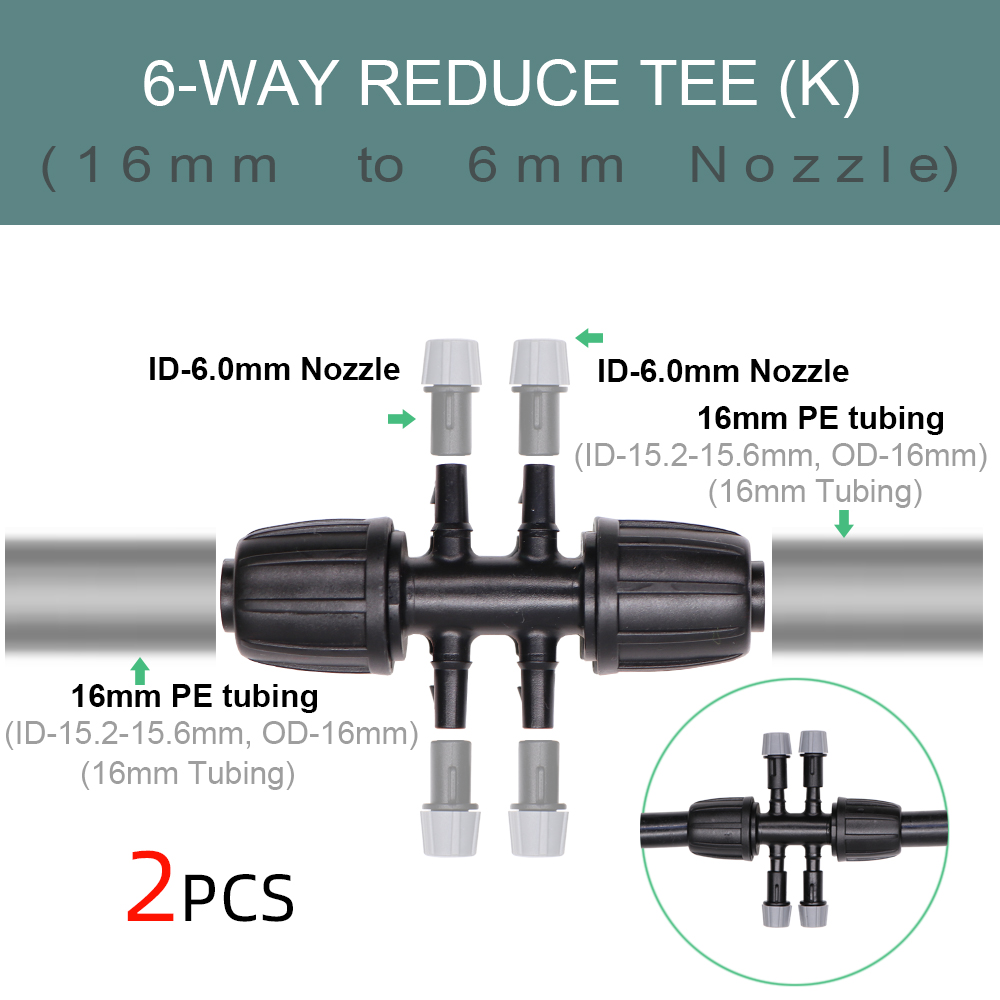1/2 ''3/4'' 2-IN-1 Weibliche Gewinde zu 1/4'' 3/8'' 1/2'' Barb 2-Weisen 4-weisen Abgeschaltet Stecker Garten Bewässerung Kupplung Adapter: K-2PCS