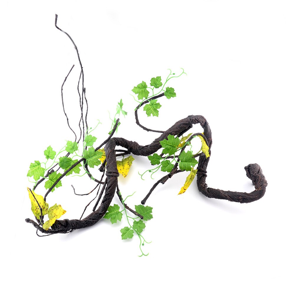 Terrario camaleón, rama de serpientes, reptiles artificiales, vid, Araña, Gecko, decoración del hogar, suministros para mascotas, jaula, animales pequeños