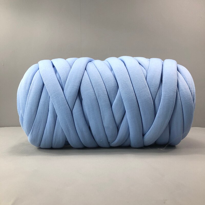 250g tjockt garn bomull diy handstickning virka roving spinning filt ulltråd matta hatt hem textil leverans handarbete: 250g- blå