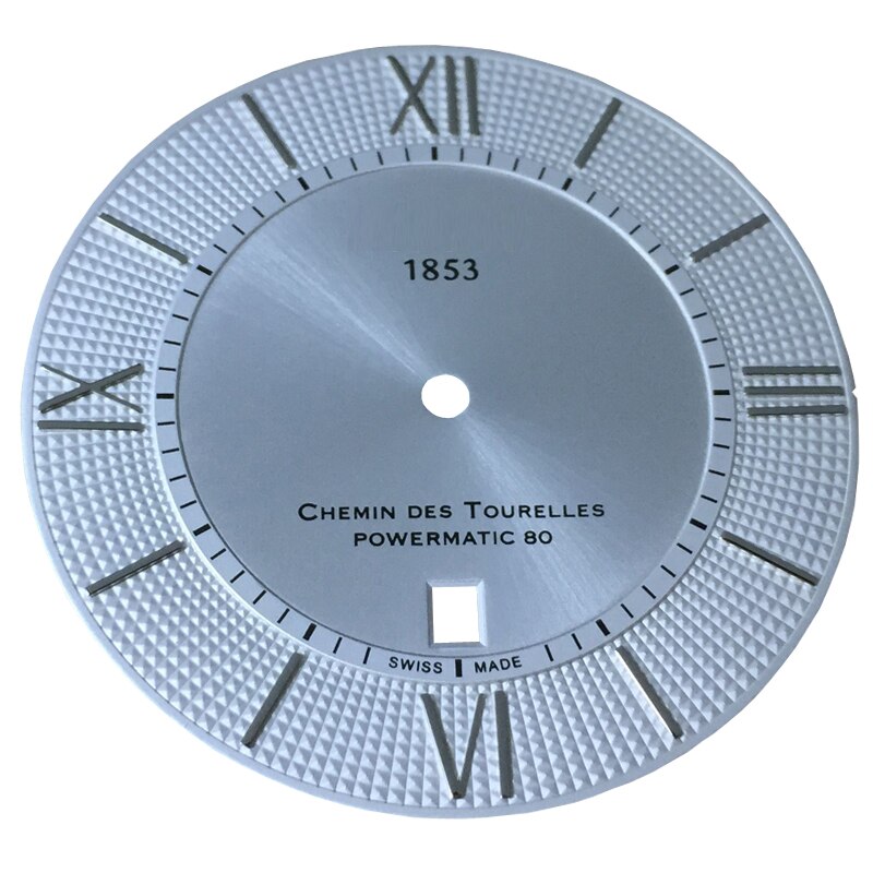 38mm cadran aiguilles boîtier pour T099407A montre texte T099408 montre accessoires pour ETA 2824-2 mouvement: White Roman Scale