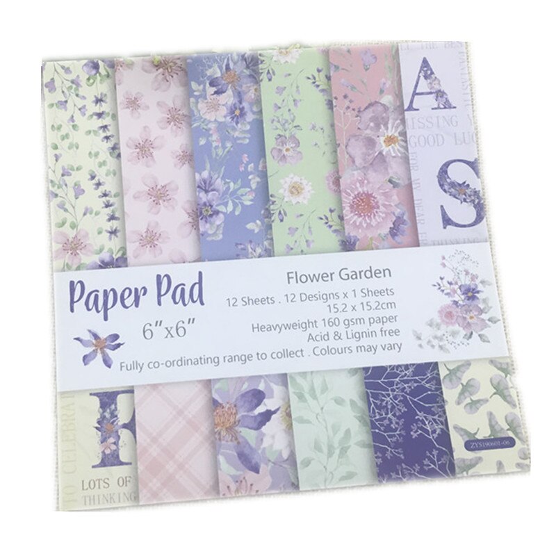 12PCS/Lot Purple Background Retro Material Papers DIY Scrapbooking Album Diary Decorative Paper Scrapbooking Paper