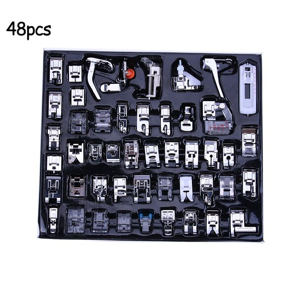 32 PCS Domestic Sewing tools Machine Foot Feet Snap On For Brother Singer Set Presser Foot Singer Useful Sewing Props: 48pcs