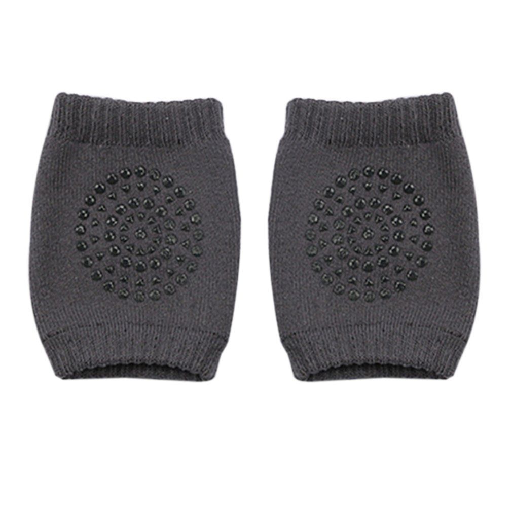 1 Pair Baby Protector Knee Pads Leg Thickened Terry Non-Slip Safety Crawling Accessory Baby Toddler Kids Leg Warmers Kneepad: dark grey