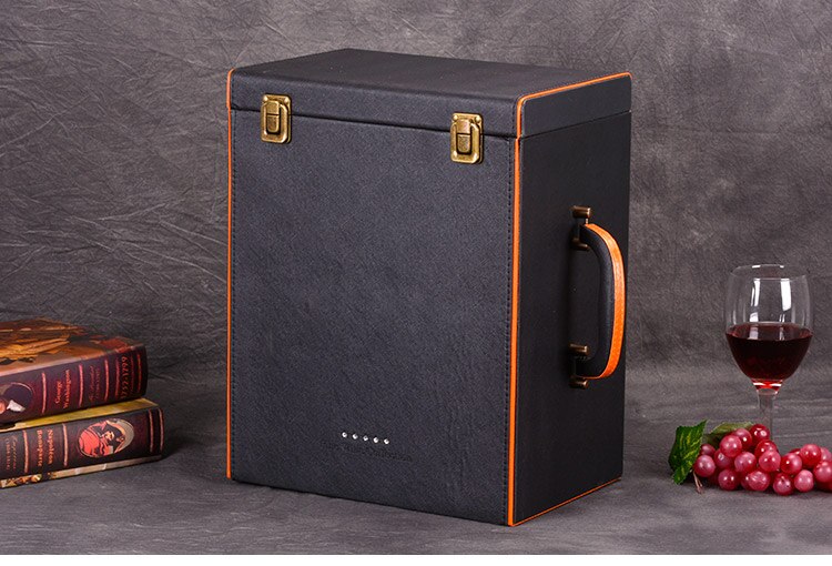 Hoogwaardige Rode Wijn Cadeau Verpakking Doos Enkele Fles Met Cocktail Set Wijn Set Beste Cadeau Pakket Kerst Decoratie