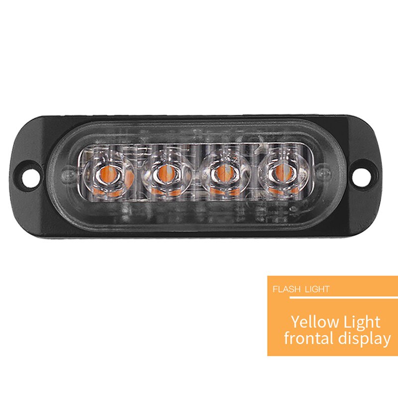 4 LED Truck Trailer Light Emergency Lights Ultra-thin Side Light Lamp 12V-24V 12W LED Pickup Strobe Light Tail Light