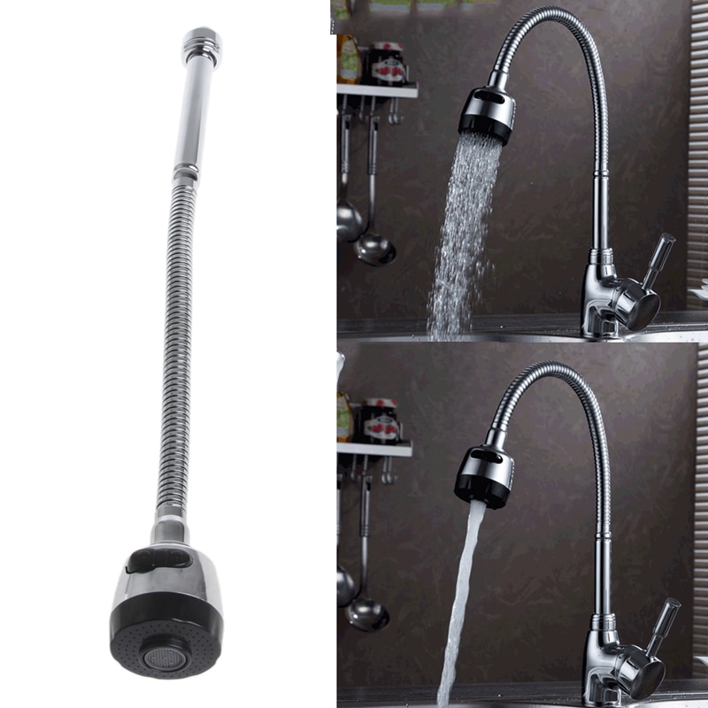 Kjøkkenkran kran slange dobbelt hull vann sink legering erstatningskran 48cm