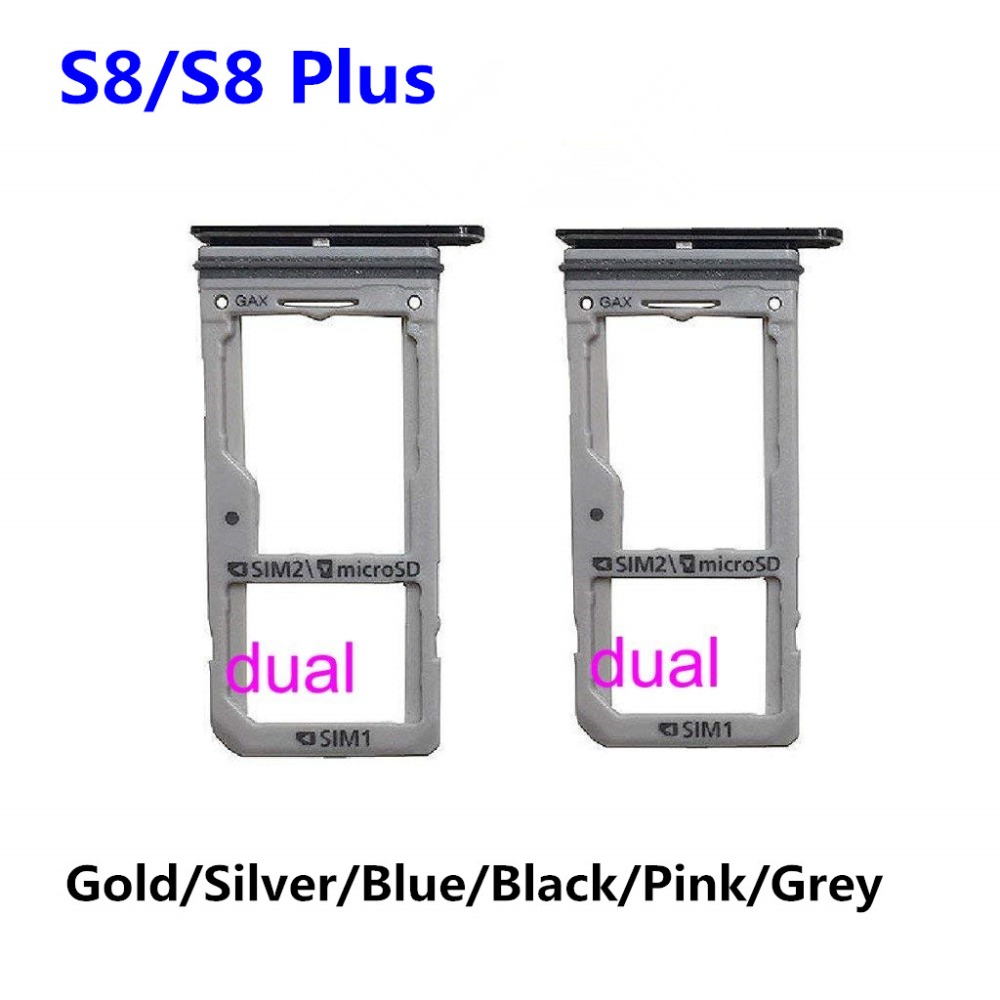 Double plateau de carte SIM/support de plateau de carte Micro SD pour Samsung Galaxy S8 G950/ S8 Plus G955