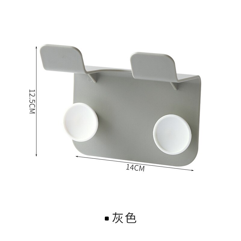 Ingen stansning krävs väggmonterad hårfön fäste ställ hårfön hållare gratis väggfäste plast förvaringsställ: Svart